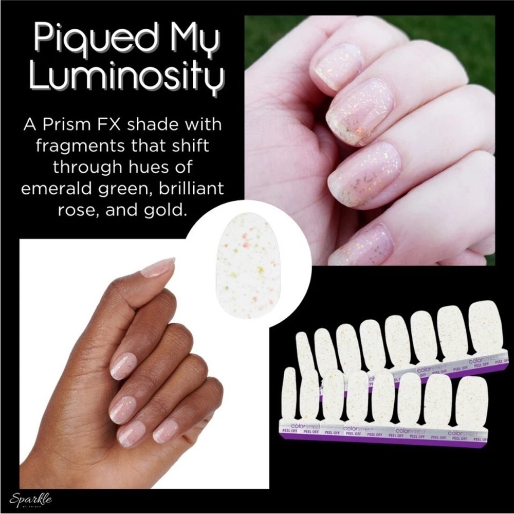 Color Street Piqued By Luminosity Nail Polish Strips. New in package.